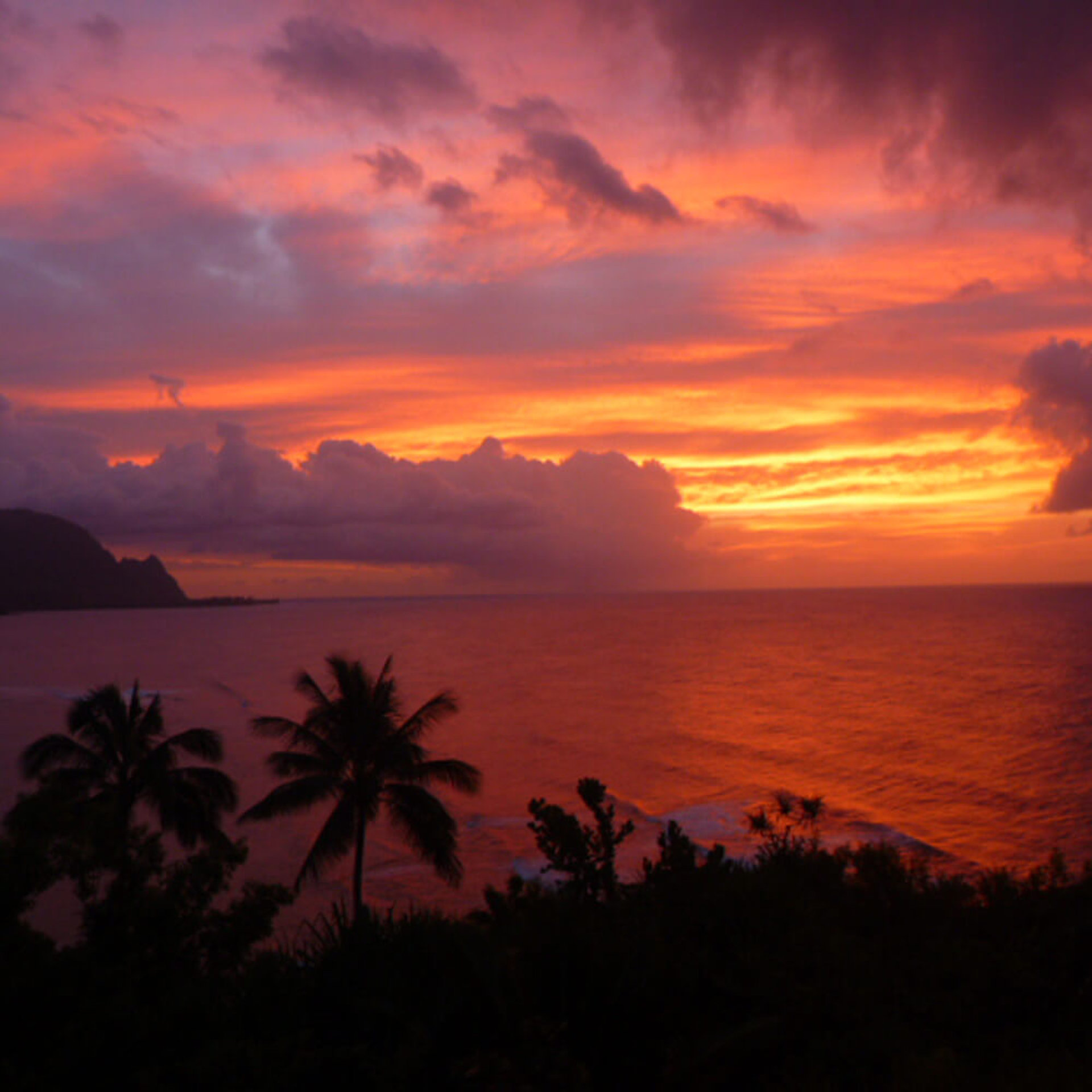 Sonnenuntergang auf Kauai