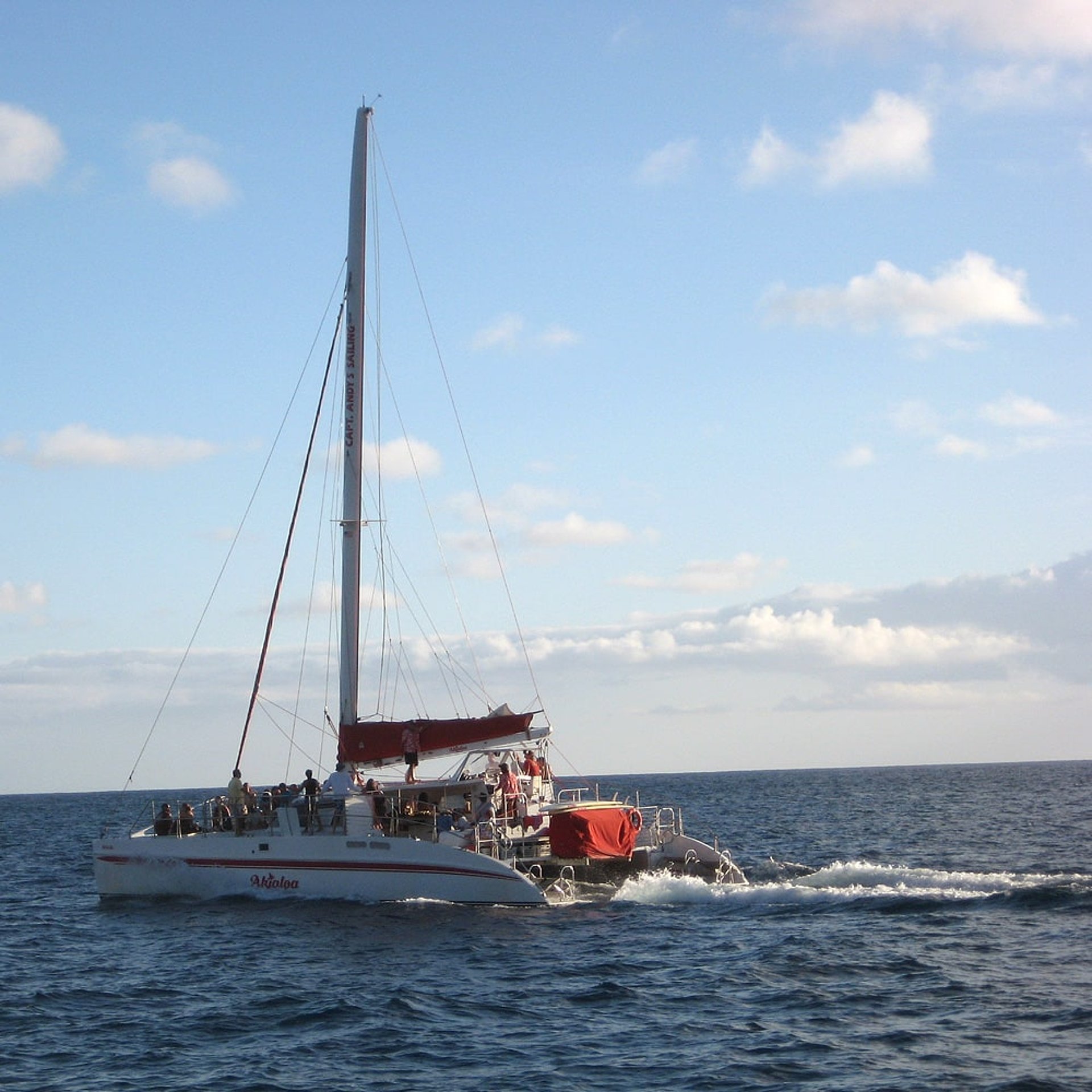 das Schwesterboot hat versucht uns zu überholen